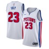 Detroit Pistons Jaden Ivey 23 Nike 2022-23 Association Edition Valkoinen Miesten Pelipaidat Swingman